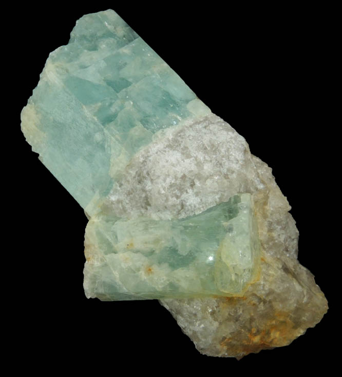 Beryl var. Aquamarine from north ridge of Long Hill, Haddam, Middlesex County, Connecticut