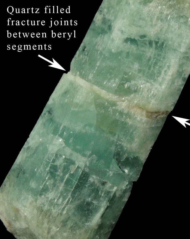 Beryl var. Aquamarine from north ridge of Long Hill, Haddam, Middlesex County, Connecticut