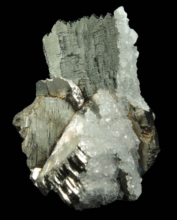 Fluorite and Calcite on Arsenopyrite from Yaogangxian Mine, Nanling Mountains, Hunan, China