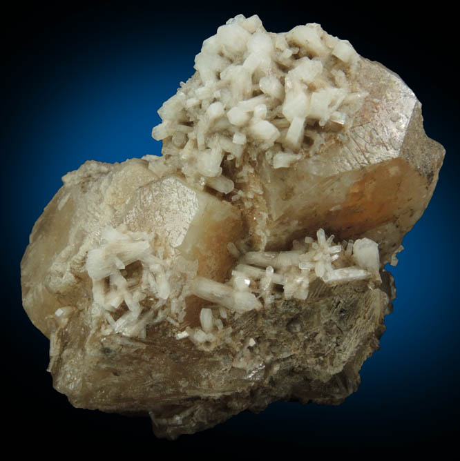 Edingtonite on Calcite from Ice River Complex, near Golden, British Columbia, Canada (Type Locality for Edingtonite)