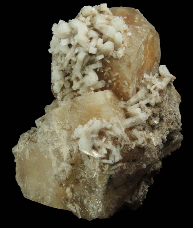 Edingtonite on Calcite from Ice River Complex, near Golden, British Columbia, Canada (Type Locality for Edingtonite)