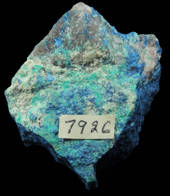 Shattuckite with Ajoite from New Cornelia Mine, Ajo, Pima County, Arizona (Type Locality for Ajoite)