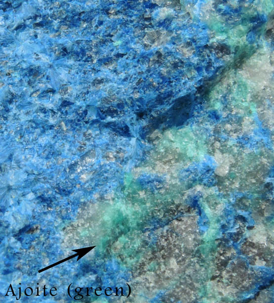 Shattuckite with Ajoite from New Cornelia Mine, Ajo, Pima County, Arizona (Type Locality for Ajoite)