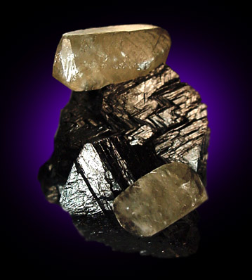 Calcite on Sphalerite from Mid-Continent Mine, Picher, Ottawa County, Oklahoma