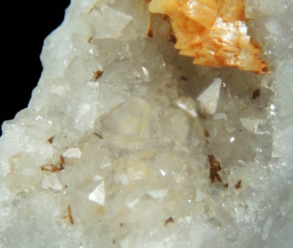 Smythite on Quartz with Dolomite and Calcite from State Route 37 Road Cut, Bloomington, Monroe County, Indiana (Type Locality for Smythite)