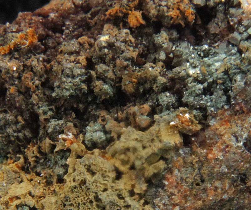 Jarosite from Richmond-Sitting Bull Mine, Galena District, Lawrence County, South Dakota