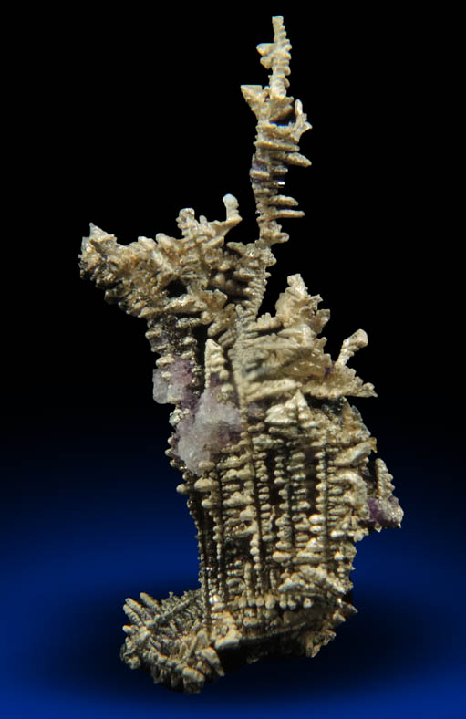 Silver (naturally crystallized native silver) with Fluorite from Port Radium, Great Bear Lake, Northwest Territories, Canada