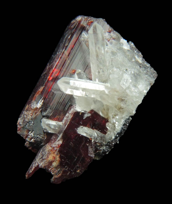 Hübnerite (Hubnerite) with Quartz from Black Pine Mine, Granite County, Montana