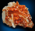 Vanadinite on Barite from Mibladen, Haute Moulouya Basin, Zeida-Aouli-Mibladen belt, Midelt Province, Morocco