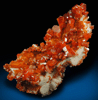 Vanadinite over Barite from Mibladen, Haute Moulouya Basin, Zeida-Aouli-Mibladen belt, Midelt Province, Morocco