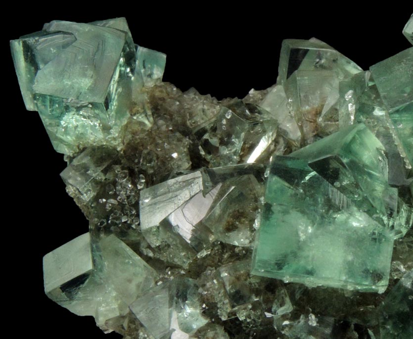 Fluorite (twinned crystals) over Quartz from Heights Mine, Westgate, Weardale District, County Durham, England