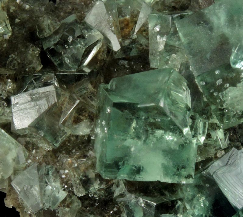 Fluorite (twinned crystals) over Quartz from Heights Mine, Westgate, Weardale District, County Durham, England