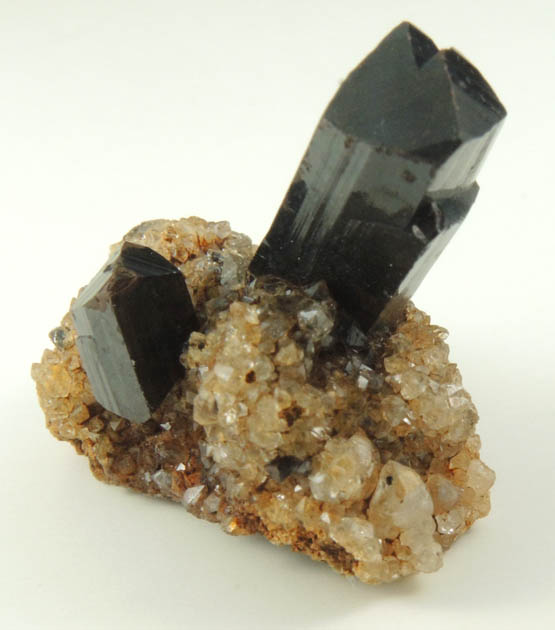 Ilvaite on Quartz from Laxey Mine, South Mountain District, Owyhee County, Idaho