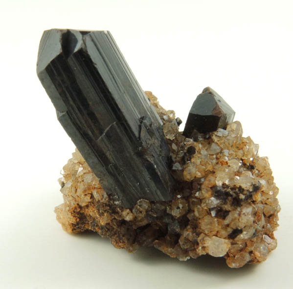 Ilvaite on Quartz from Laxey Mine, South Mountain District, Owyhee County, Idaho