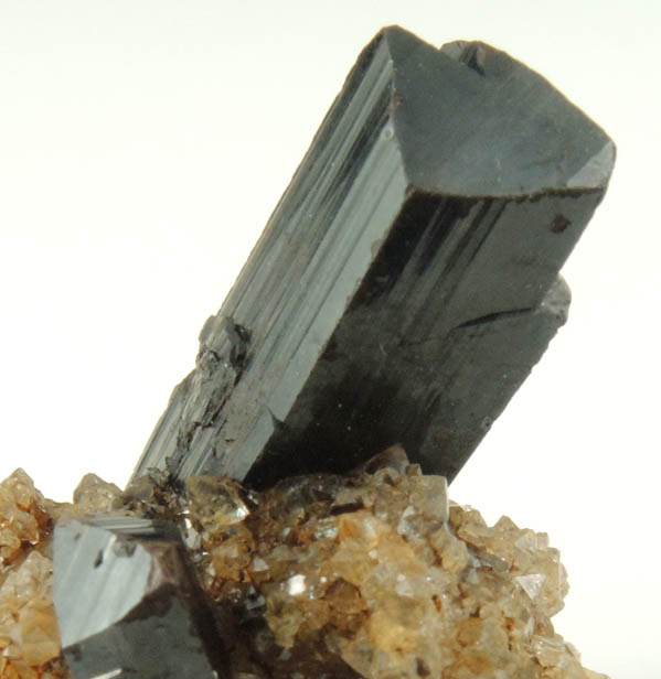 Ilvaite on Quartz from Laxey Mine, South Mountain District, Owyhee County, Idaho