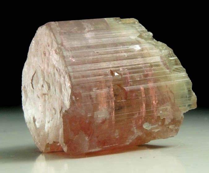 Elbaite var. Bi-colored Tourmaline (doubly terminated) from Himalaya Mine, Mesa Grande District, San Diego County, California