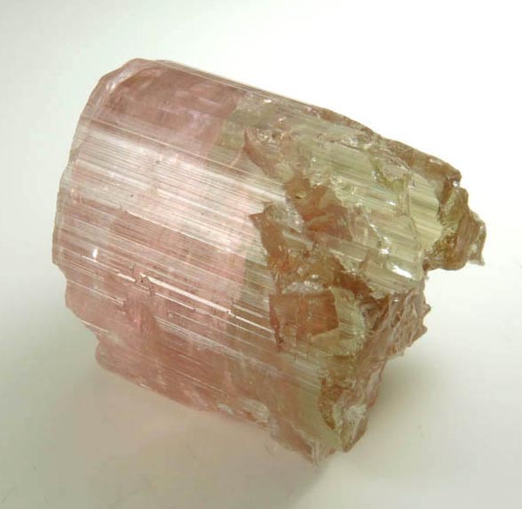 Elbaite var. Bi-colored Tourmaline (doubly terminated) from Himalaya Mine, Mesa Grande District, San Diego County, California