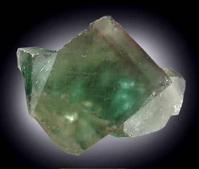Fluorite twin from Heights Quarry, Westgate, Weardale District, County Durham, England