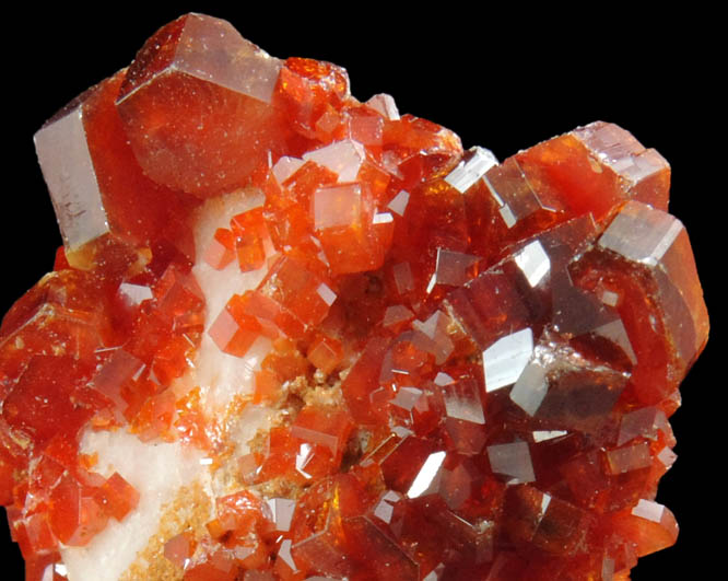 Vanadinite over Barite from Mibladen, Haute Moulouya Basin, Zeida-Aouli-Mibladen belt, Midelt Province, Morocco