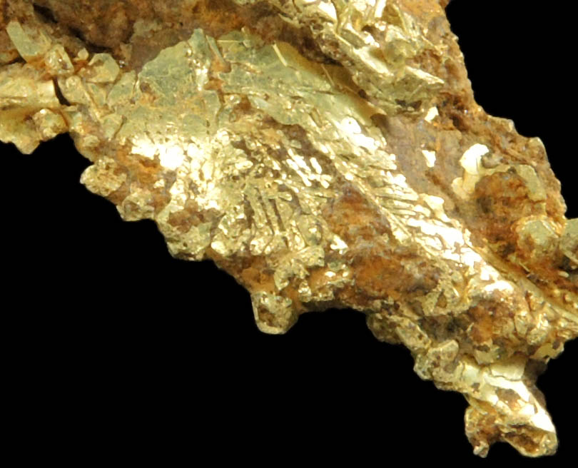 Gold (naturally crystallized twinned native gold) from Mount Kare Mine, Enga Province, Papua New Guinea