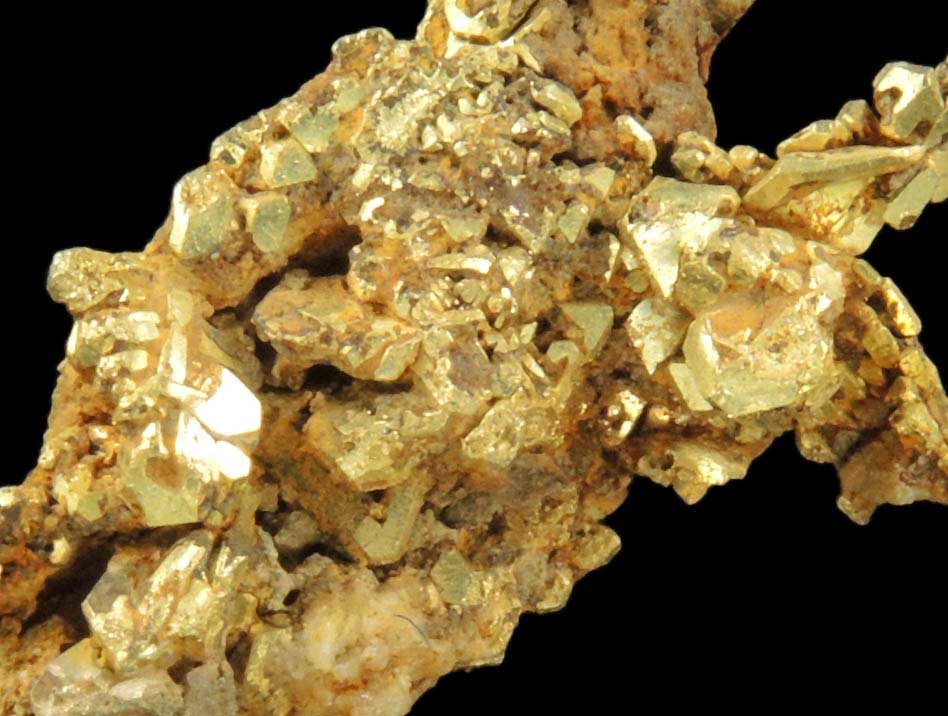 Gold (naturally crystallized twinned native gold) from Mount Kare Mine, Enga Province, Papua New Guinea