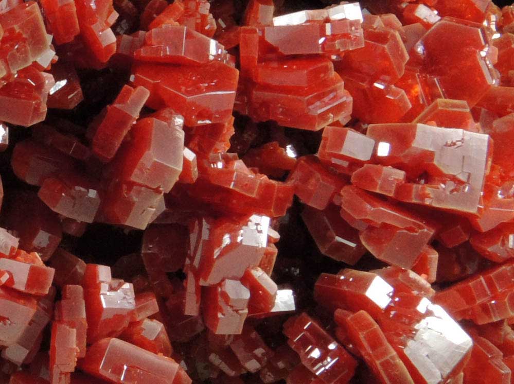 Vanadinite with minor Barite from Mibladen, Haute Moulouya Basin, Zeida-Aouli-Mibladen belt, Midelt Province, Morocco