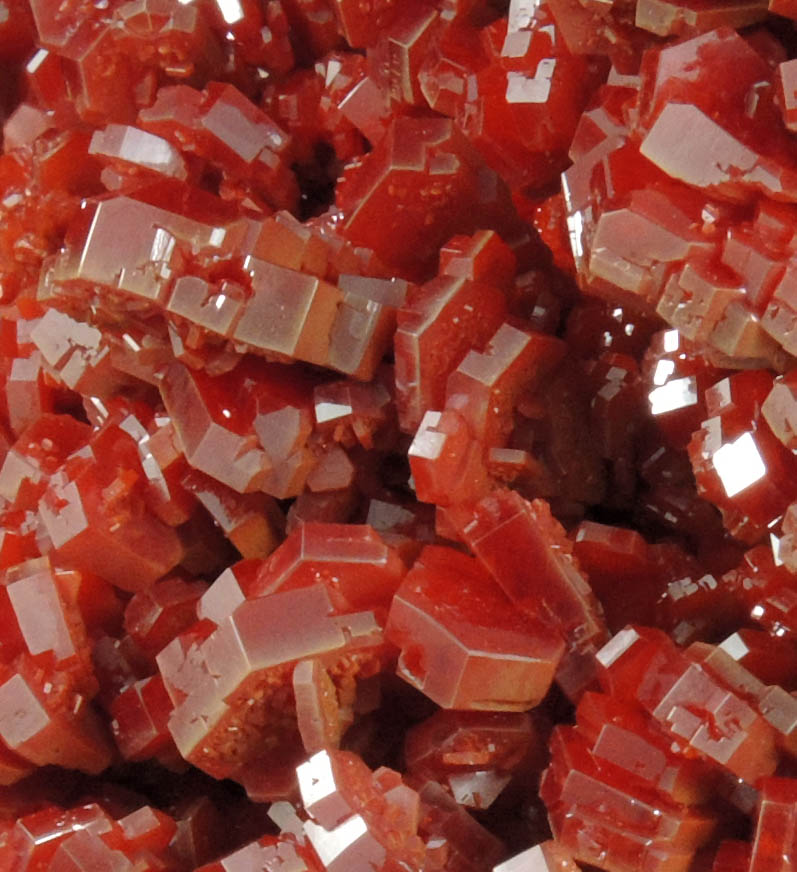 Vanadinite with minor Barite from Mibladen, Haute Moulouya Basin, Zeida-Aouli-Mibladen belt, Midelt Province, Morocco