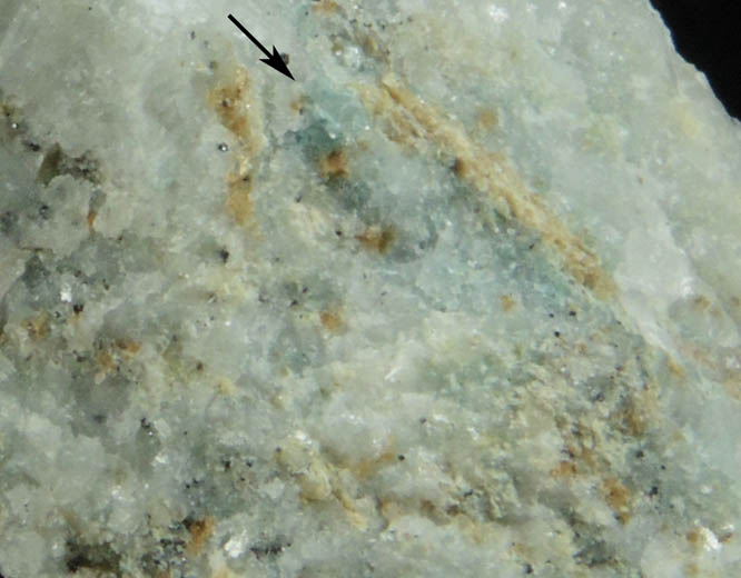 Wermlandite (pale blue) in Calcite-Dolomite from Langban, Vrmland, Sweden (Type Locality for Wermlandite)