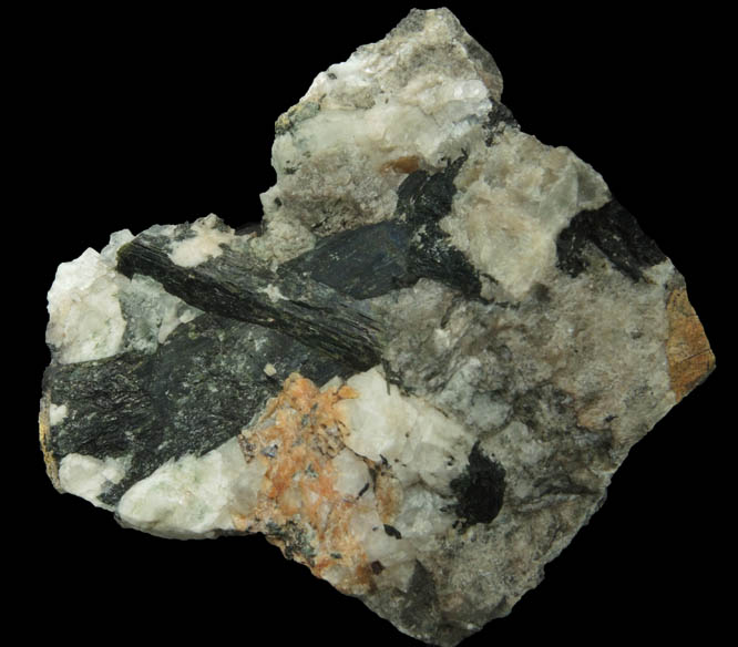 Mosandrite-(Ce), Aegirine, Biotite from Lven, Langesundsfjorden, Larvik, Vestfold, Norway (Type Locality for Mosandrite)