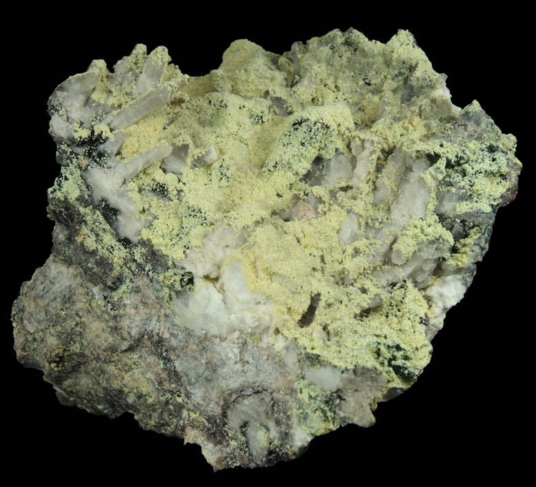 Tsumcorite over Quartz from Tsumeb Mine, Otavi-Bergland District, Oshikoto, Namibia (Type Locality for Tsumcorite)