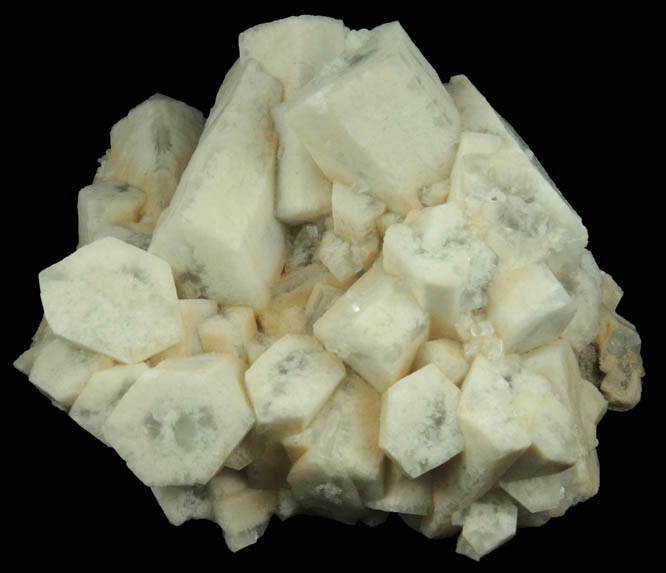 Strontianite pseudomorphs after Celestine from Lime City, Wood County, Ohio