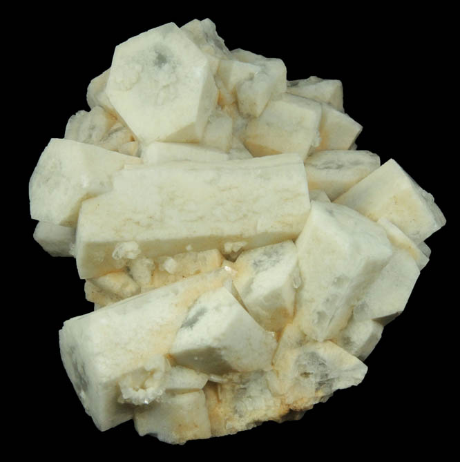 Strontianite pseudomorphs after Celestine from Lime City, Wood County, Ohio