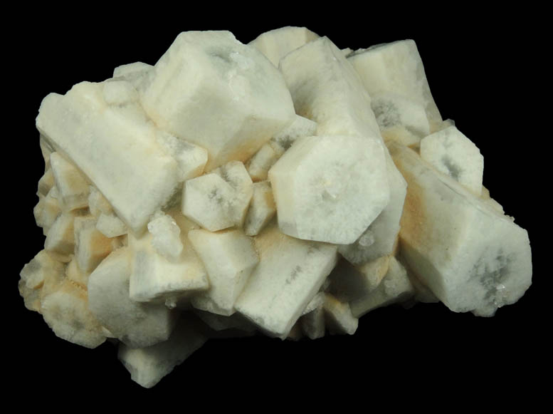 Strontianite pseudomorphs after Celestine from Lime City, Wood County, Ohio