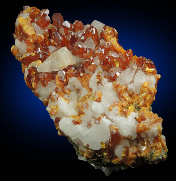 Orpiment with Calcite from Shimen Mine, Hunan, China