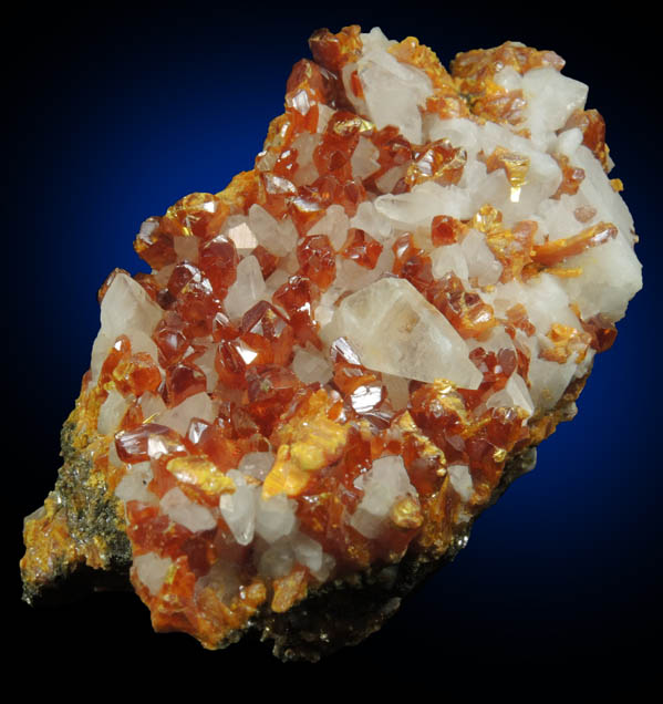 Orpiment with Calcite from Shimen Mine, Hunan, China