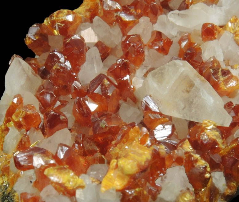 Orpiment with Calcite from Shimen Mine, Hunan, China