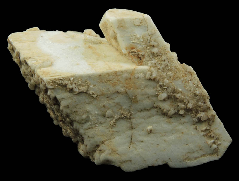 Microcline (Baveno Law twin) with Quartz and Hyalite Opal from Baveno, Verbano-Cusio-Ossola, Piemonte, Italy (Type Locality for Baveno twin habit)