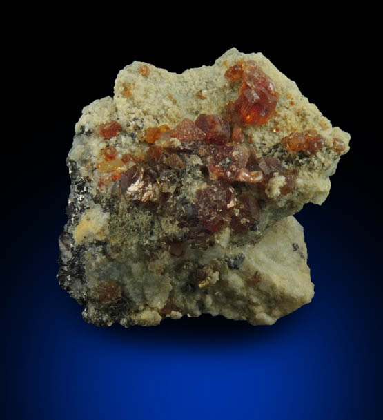 Realgar with Galena from Phlegrean Volcanic Complex, Campania, Italy