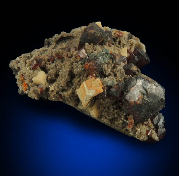 Realgar with Dolomite and Pyrite from Phlegrean Volcanic Complex, Campania, Italy