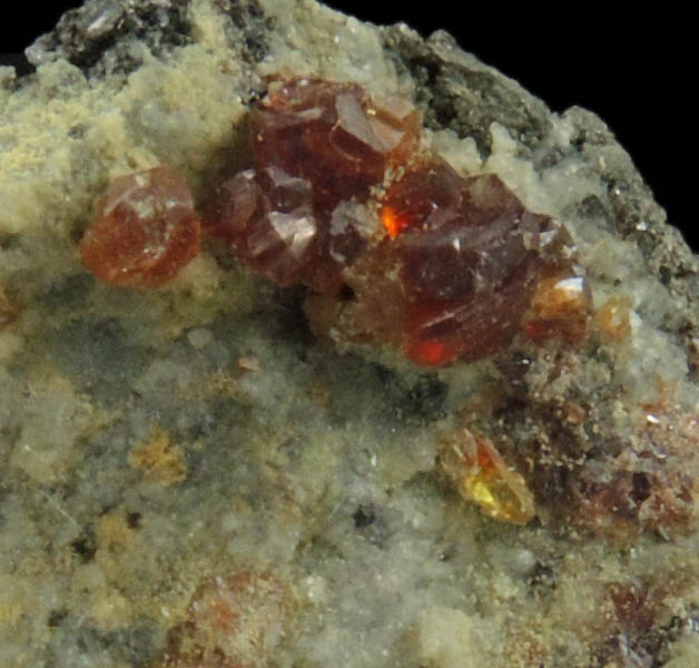 Realgar with Pyrrhotite from Phlegrean Volcanic Complex, Campania, Italy