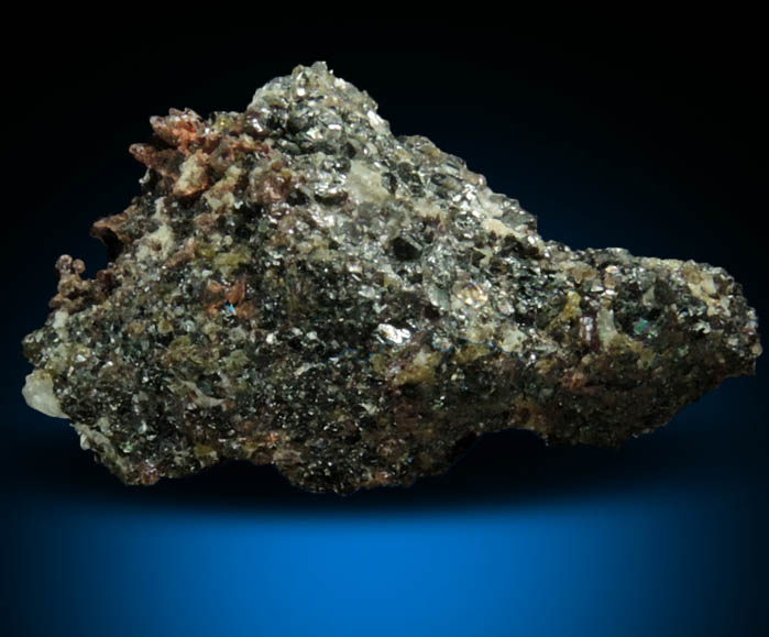 Jacobsite, Copper, Epidote, Calcite from Jakobsberg Mine, Nordmark, Filipstad, Vrmland, Sweden (Type Locality for Jacobsite)