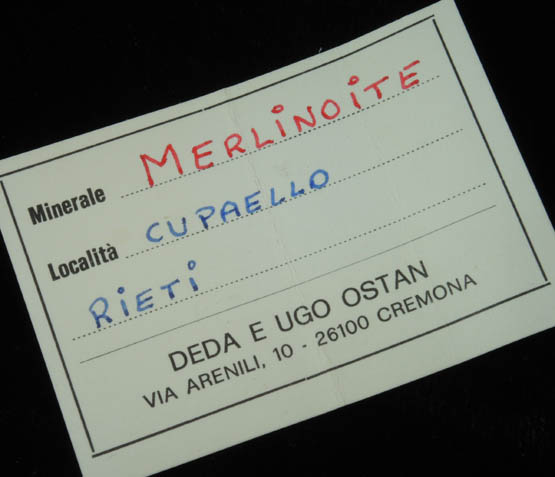 Merlinoite from Cava Cupaello, Santa Rufina, Rieti, Lazio, Italy (Type Locality for Merlinoite)