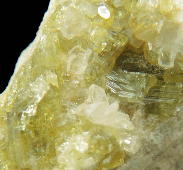 Vesuvianite with Albite from Conc. R5, Fengtien Mine, Hualien, 5 kilometers west of Fengtien village, Hualien, Taiwan