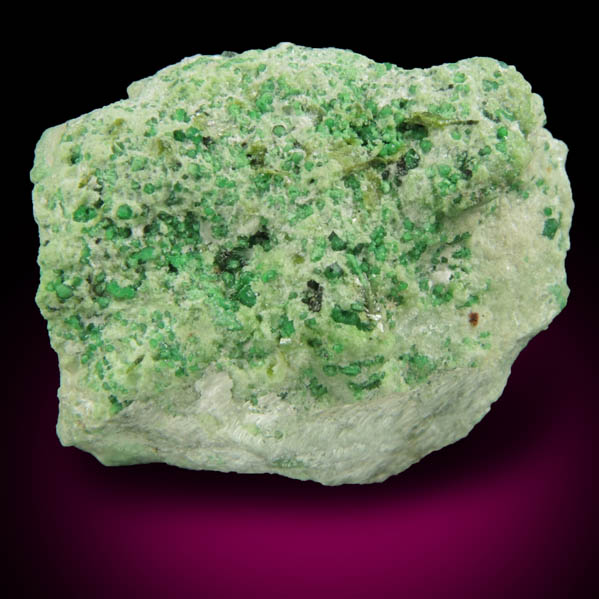 Uvarovite with Chromite cores plus Diopside and Tremolite from Fengtien Mine, Conc. S., 5 kilometers west of Fengtien village, Hualien, Taiwan