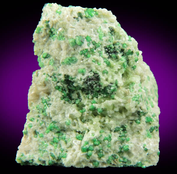 Uvarovite with Chromite cores plus Diopside from Fengtien Mine, Conc. S., 5 kilometers west of Fengtien village, Hualien, Taiwan