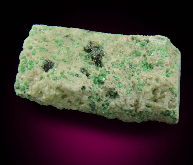 Uvarovite Garnet with Chromite cores plus Diopside from Fengtien Mine, Conc. S., 5 kilometers west of Fengtien village, Hualien, Taiwan