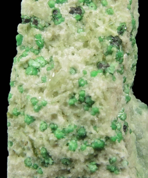 Uvarovite with Chromite cores plus Diopside from Fengtien Mine, Conc. S., 5 kilometers west of Fengtien village, Hualien, Taiwan