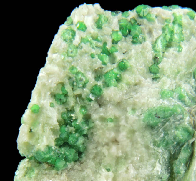 Uvarovite with Chromite cores plus Diopside from Fengtien Mine, Conc. S., 5 kilometers west of Fengtien village, Hualien, Taiwan