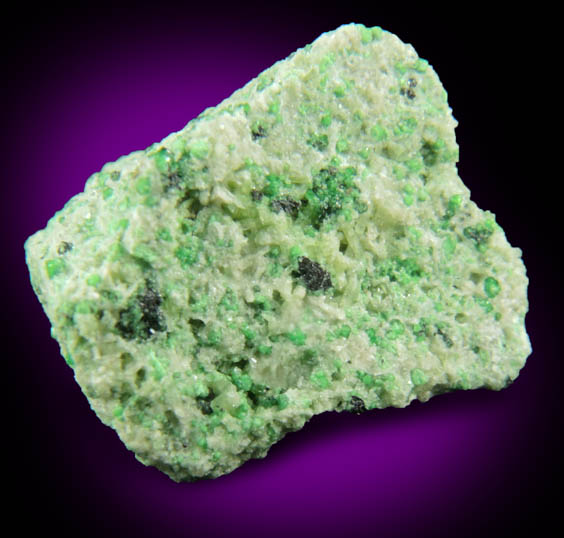 Uvarovite with Chromite cores plus Diopside from Fengtien Mine, Conc. S., 5 kilometers west of Fengtien village, Hualien, Taiwan