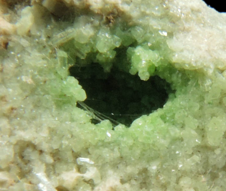 Uvarovite Garnet with minor Tremolite from Fengtien Mine, Conc. S., 5 kilometers west of Fengtien village, Hualien, Taiwan